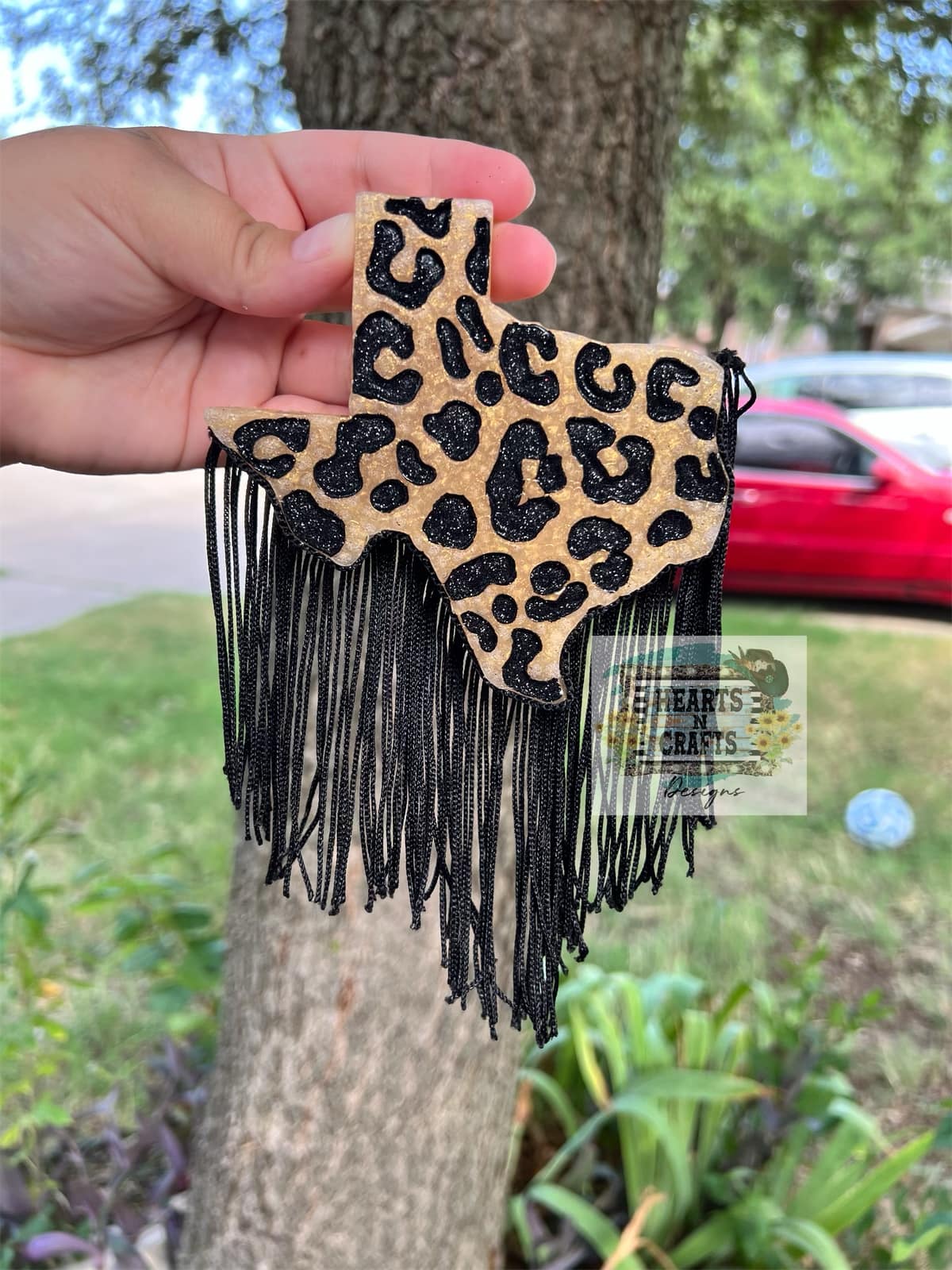 Texas Leopard Print Car Freshie