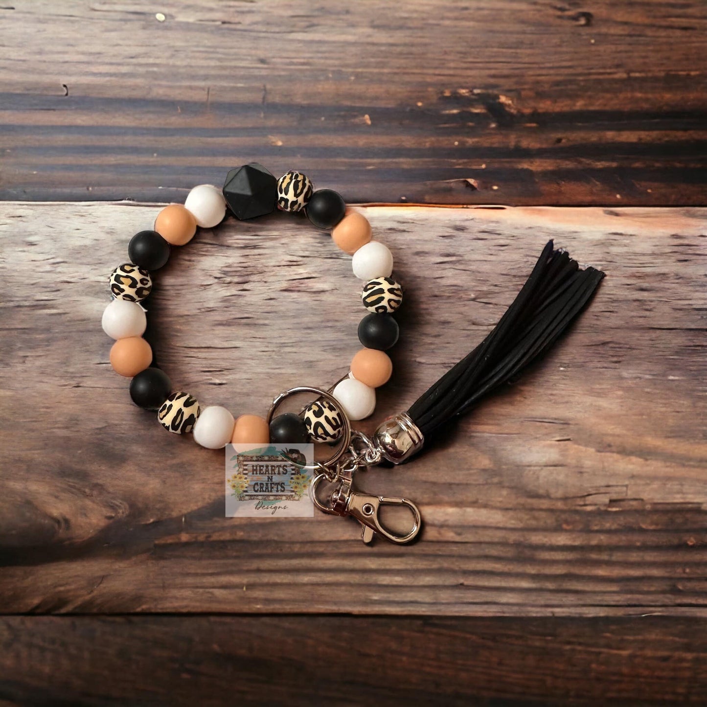 Leopard Print Key Ring Wristlet