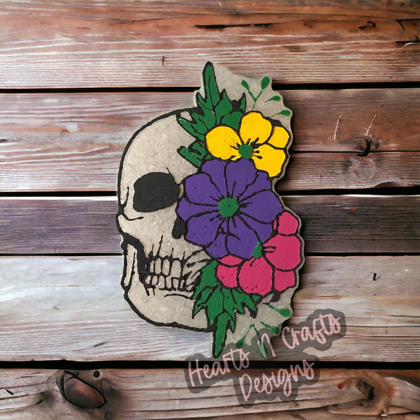 Skull Flowers Car Freshie