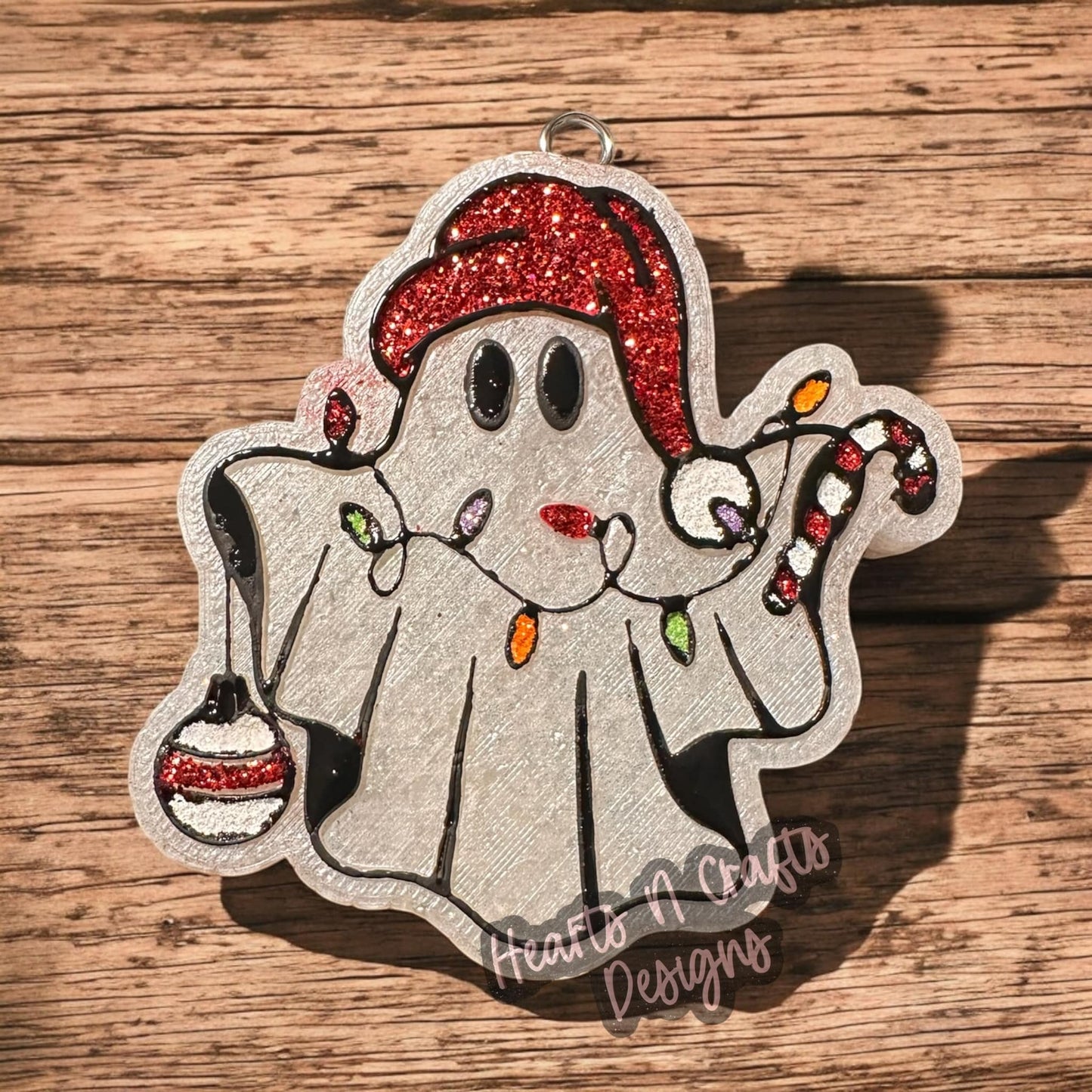 Ghost Christmas Lights Car Freshie