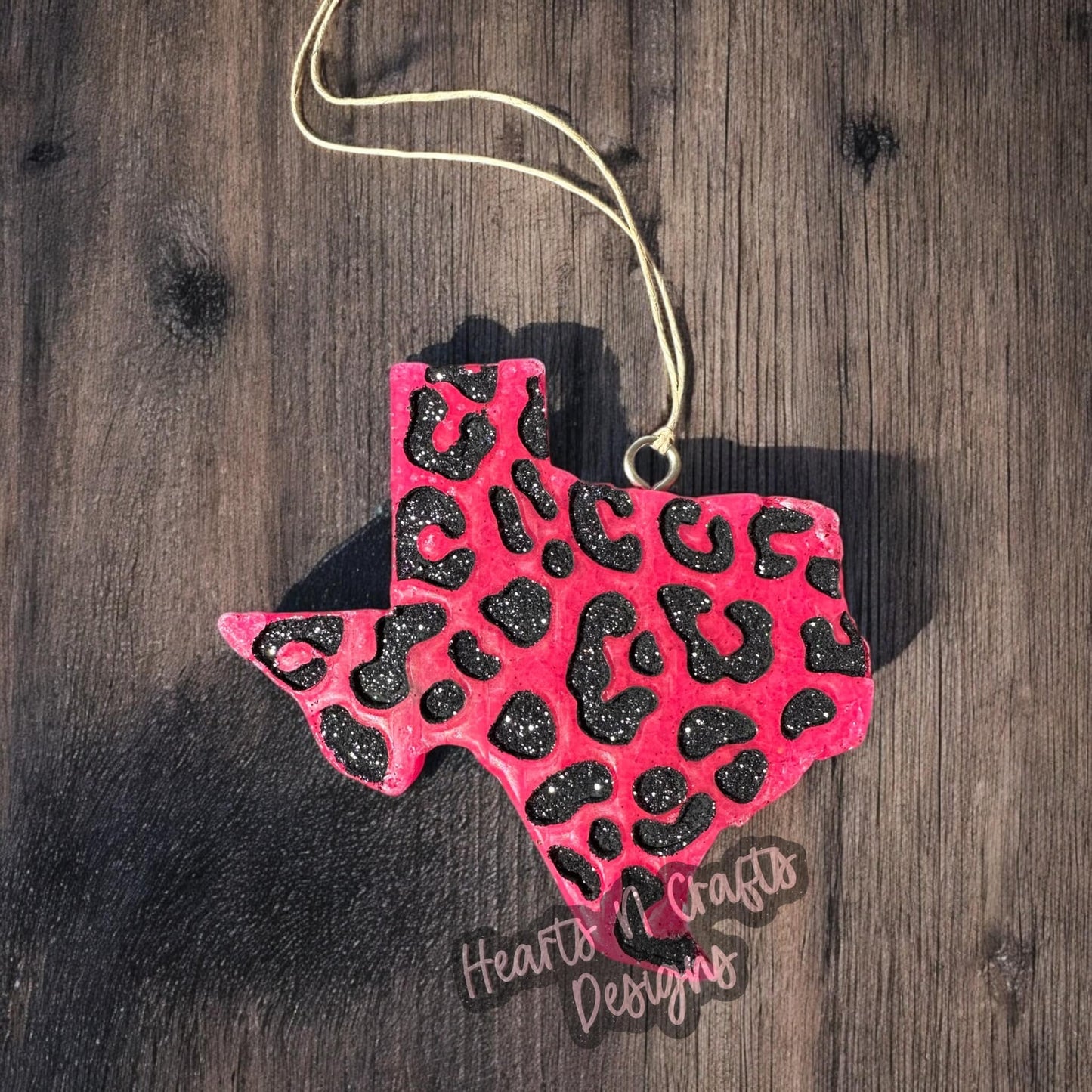 Texas Leopard Print Car Freshie