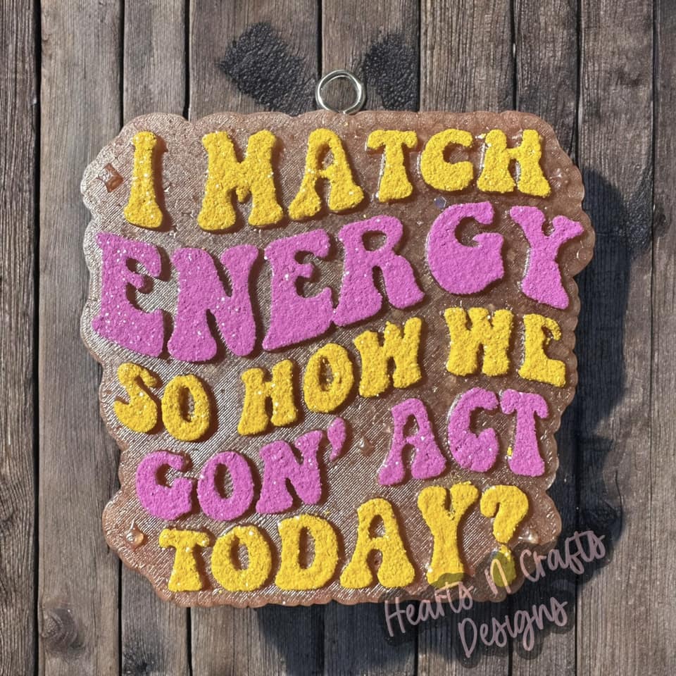 I Match Energy So How We Gon' Act Today Car Freshie