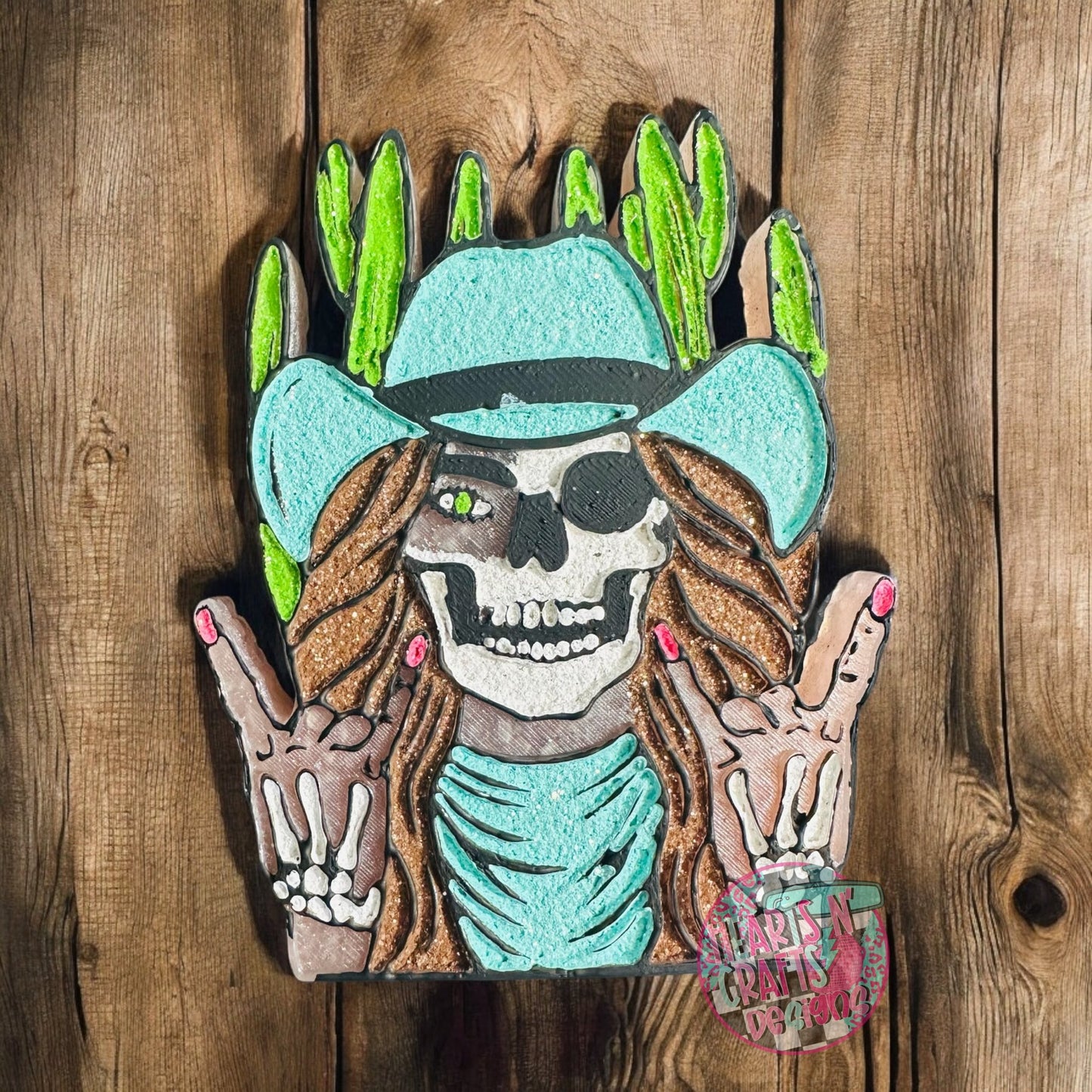 Skeleton Cowgirl Car Freshie