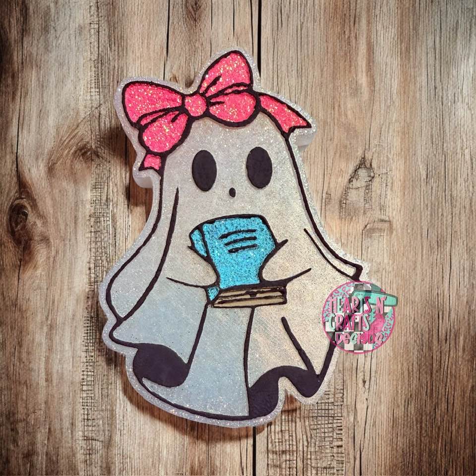 Ghost w/ Book Car Freshie