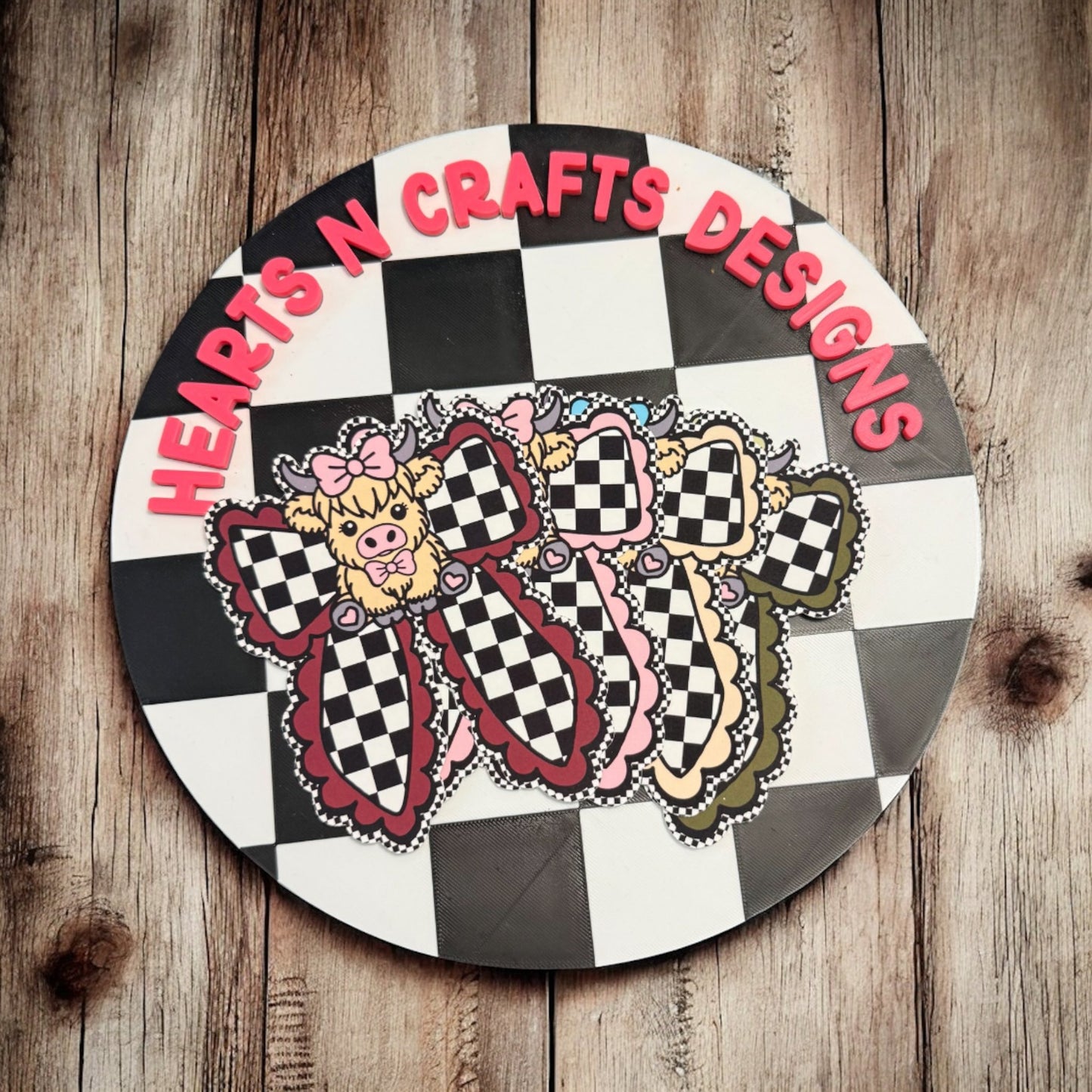 Highland Cow Bow Cardstock - Set of 12