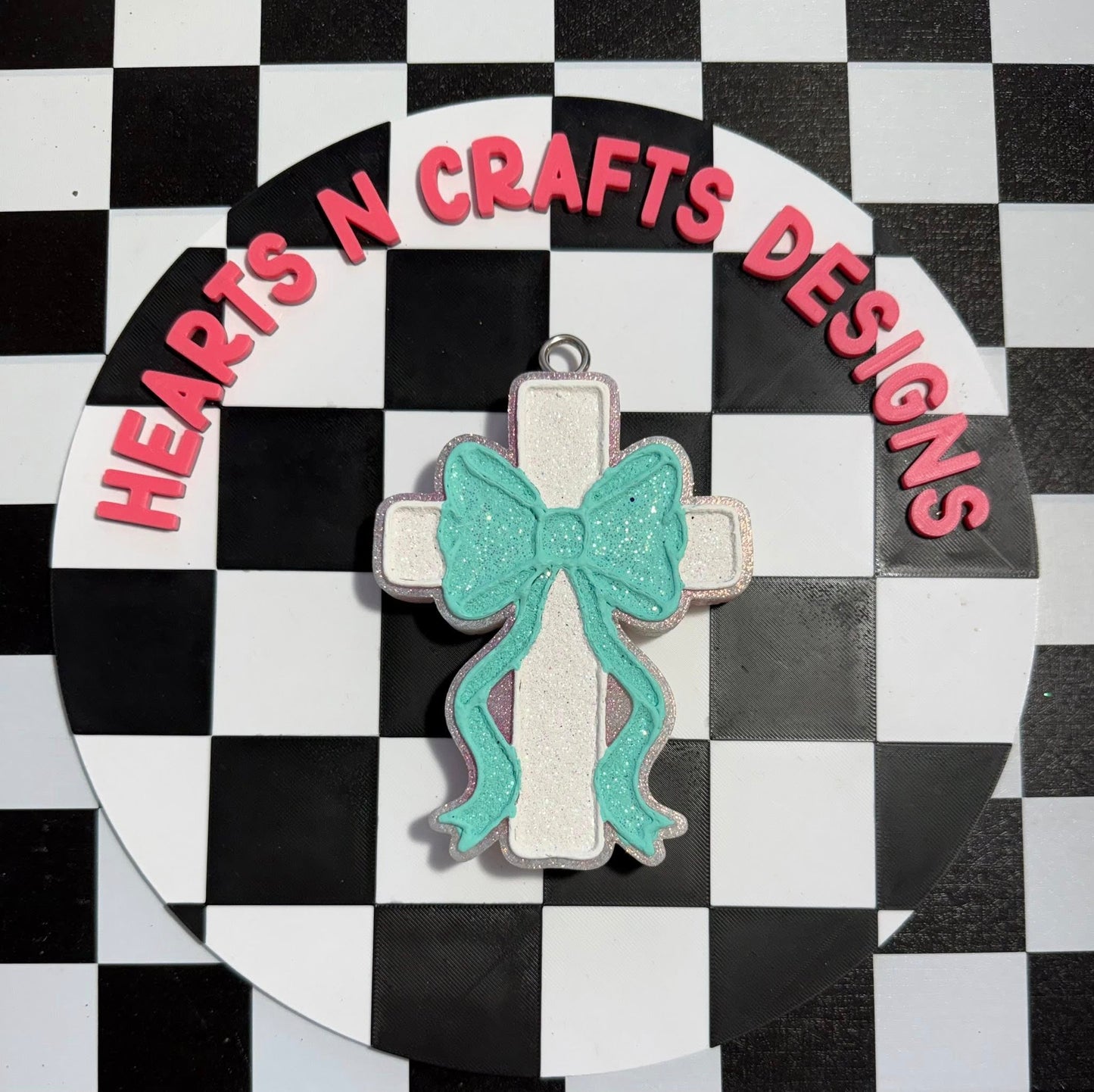Cross with Bow Silicone Mold
