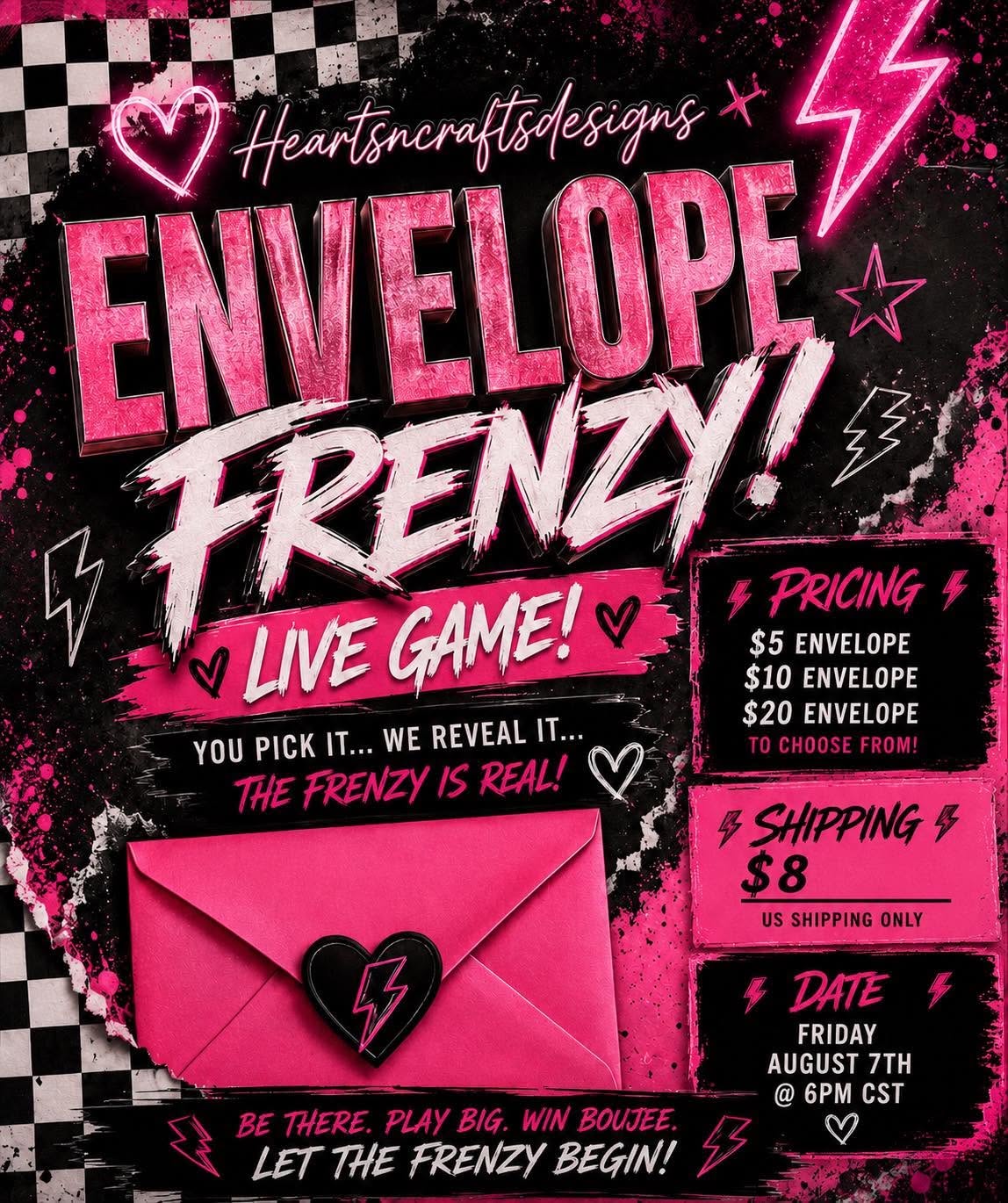 Envelope Frenzy - Live Game