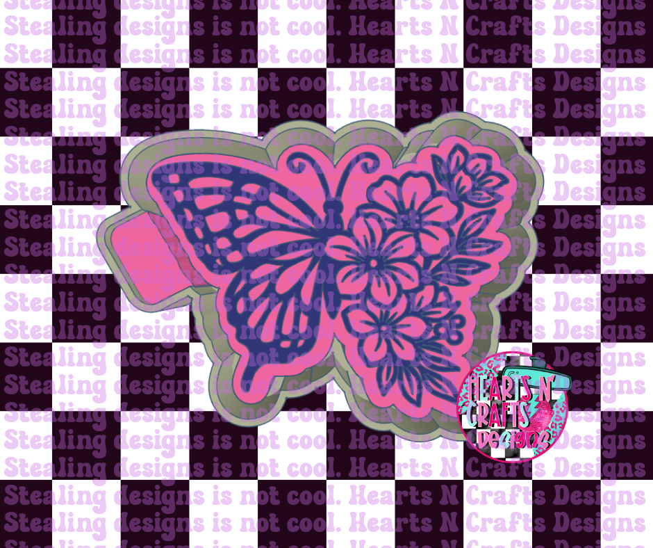 Floral Butterfly Silicone Mold