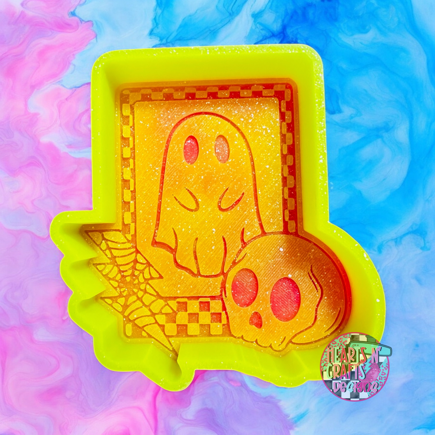 Ghost Checkered Frame Silicone Mold