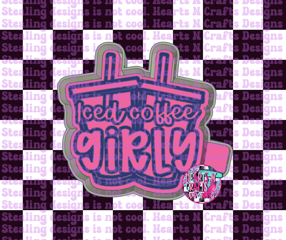 Iced Coffee Girly Silicone Mold
