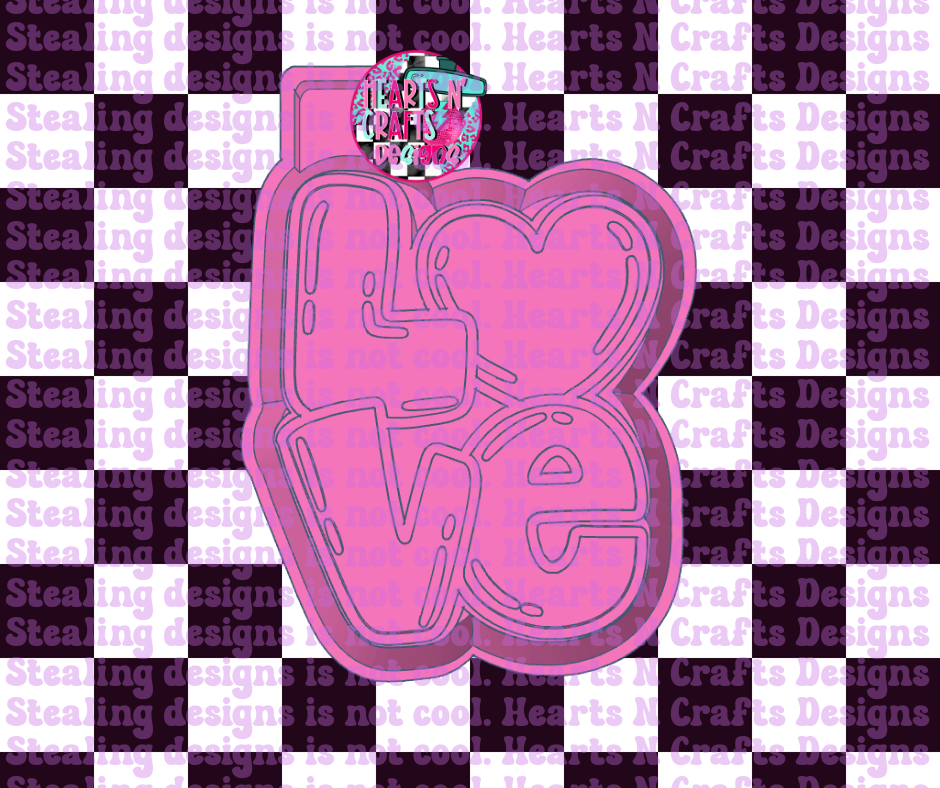 LOVE Bubble Letters Silicone Mold