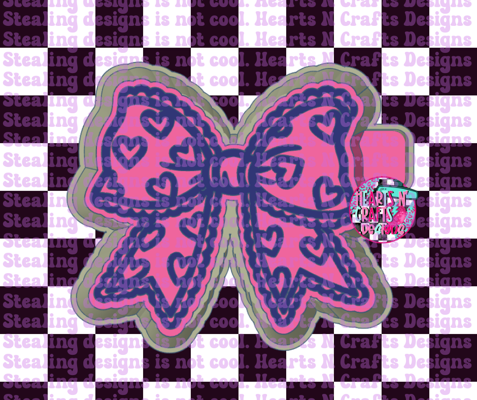 Heart Lace Bow Silicone Mold