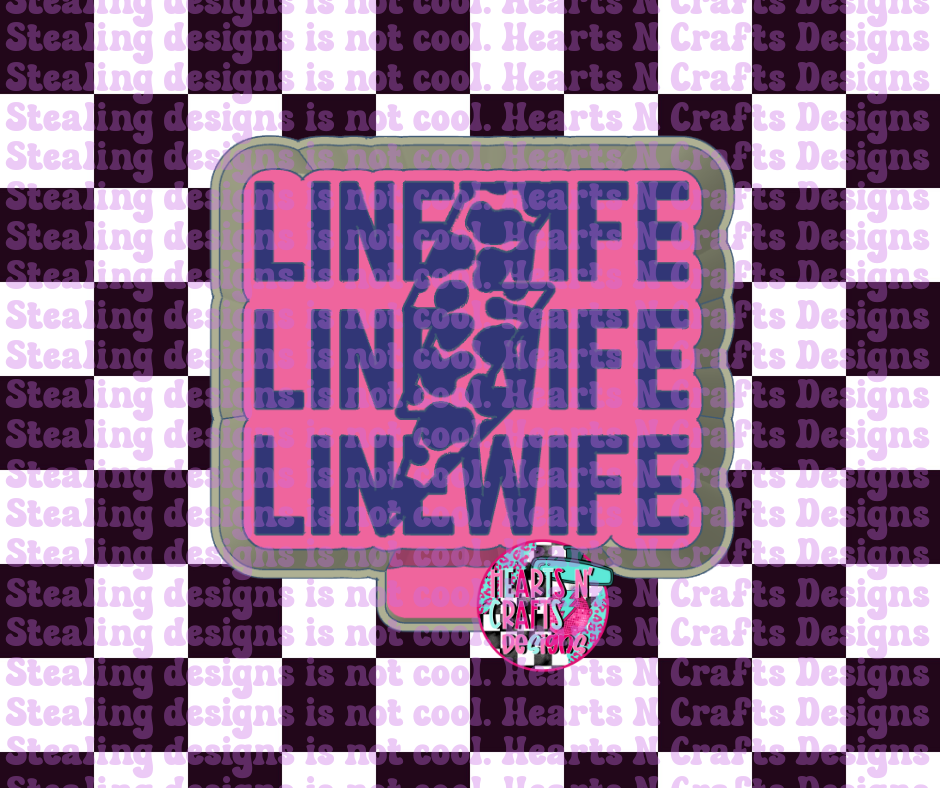 Line Wife Cow Print Lightening Bolt Silicone Mold