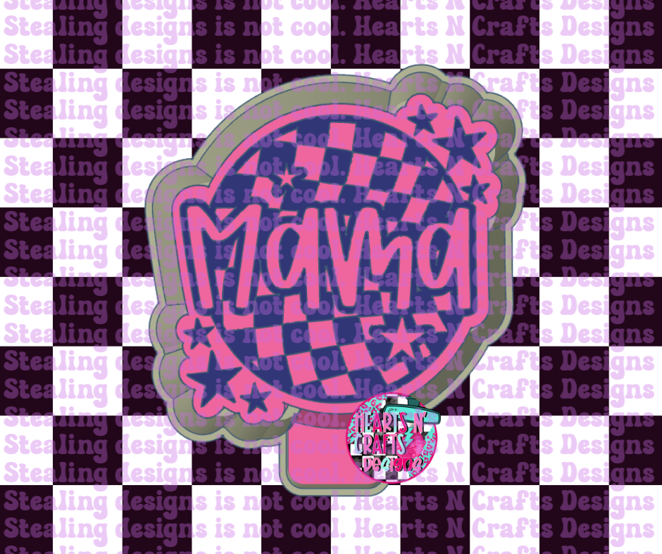 Mama Checkered Silicone Mold