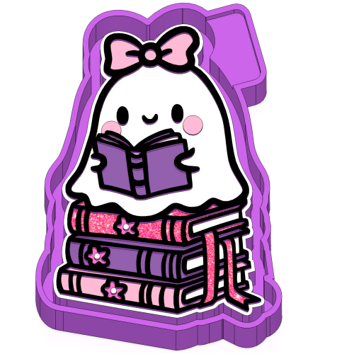 Reading Ghost On Books Silicone Mold