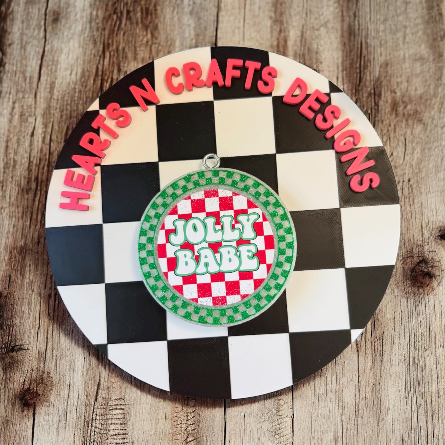 Jolly Babe Checkered Car Freshie