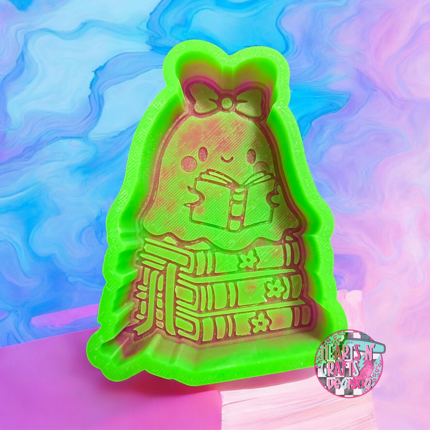 Reading Ghost On Books Silicone Mold