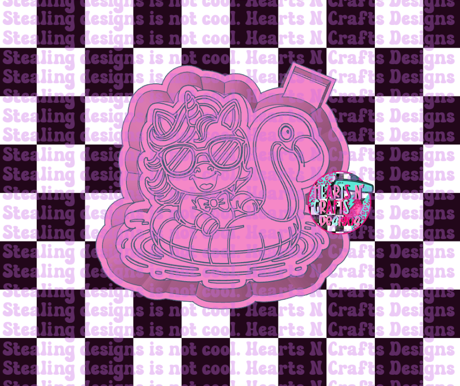 Unicorn On A Float Silicone Mold