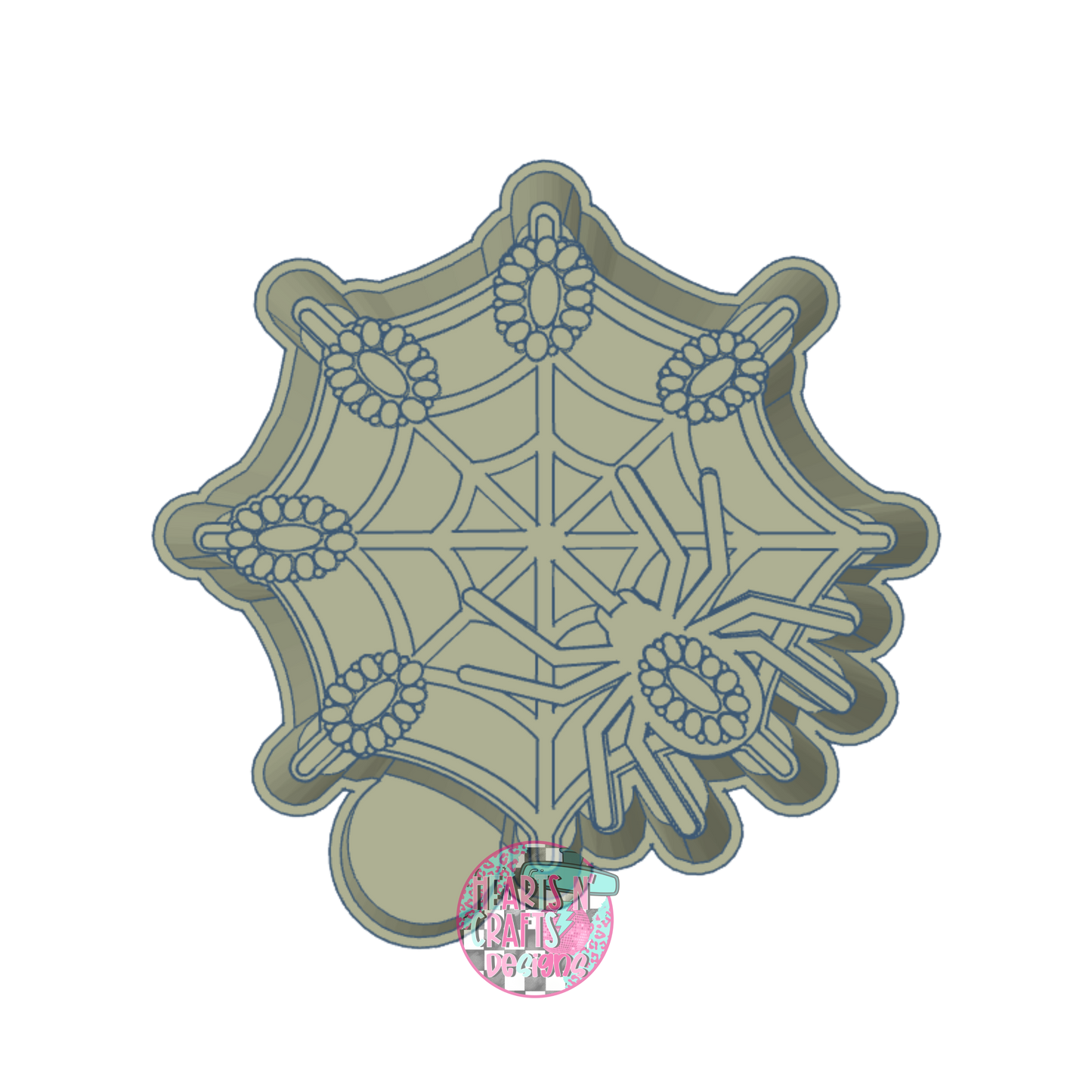Western Concho Spider Web Silicone Mold