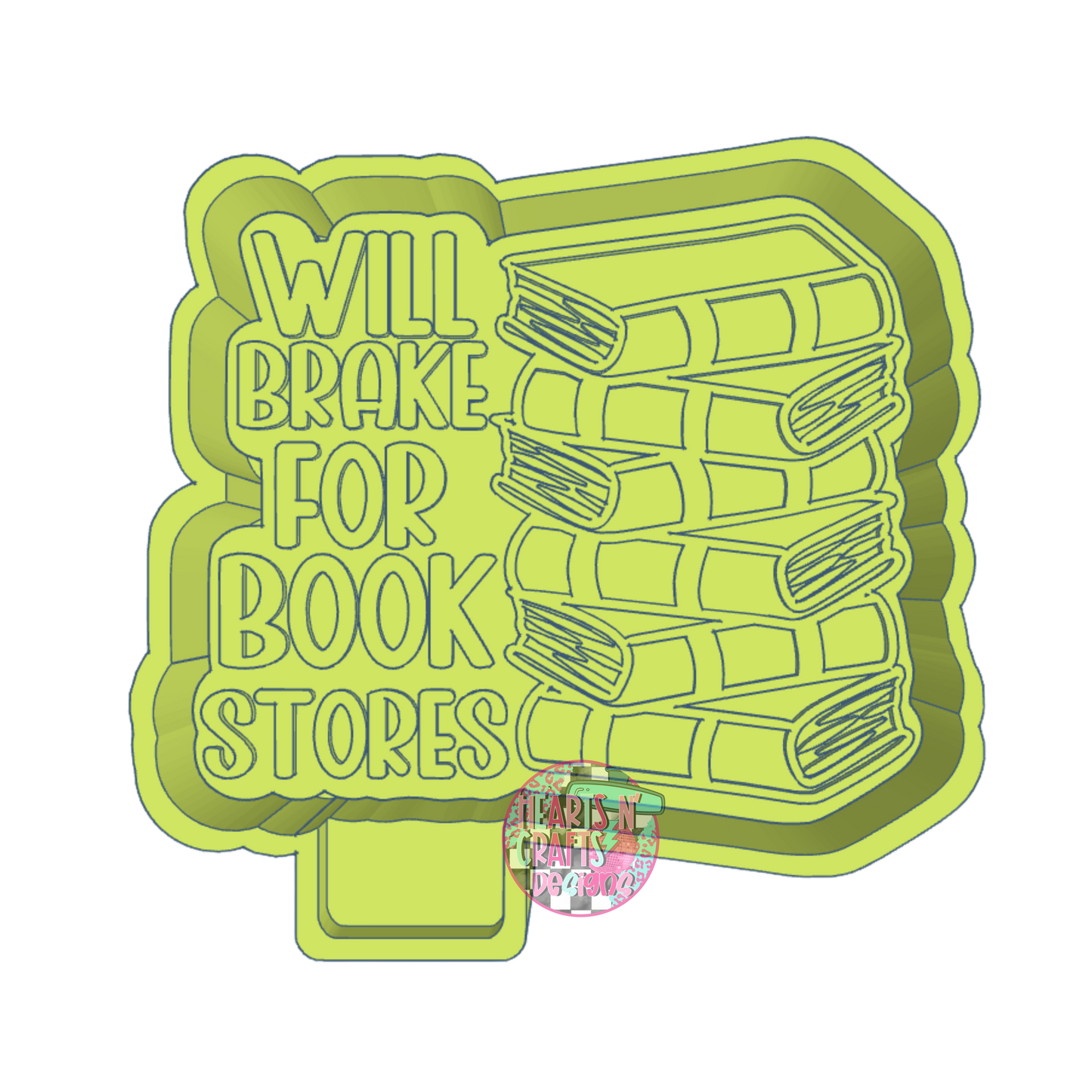 Will Brake For Book Stores Silicone Mold
