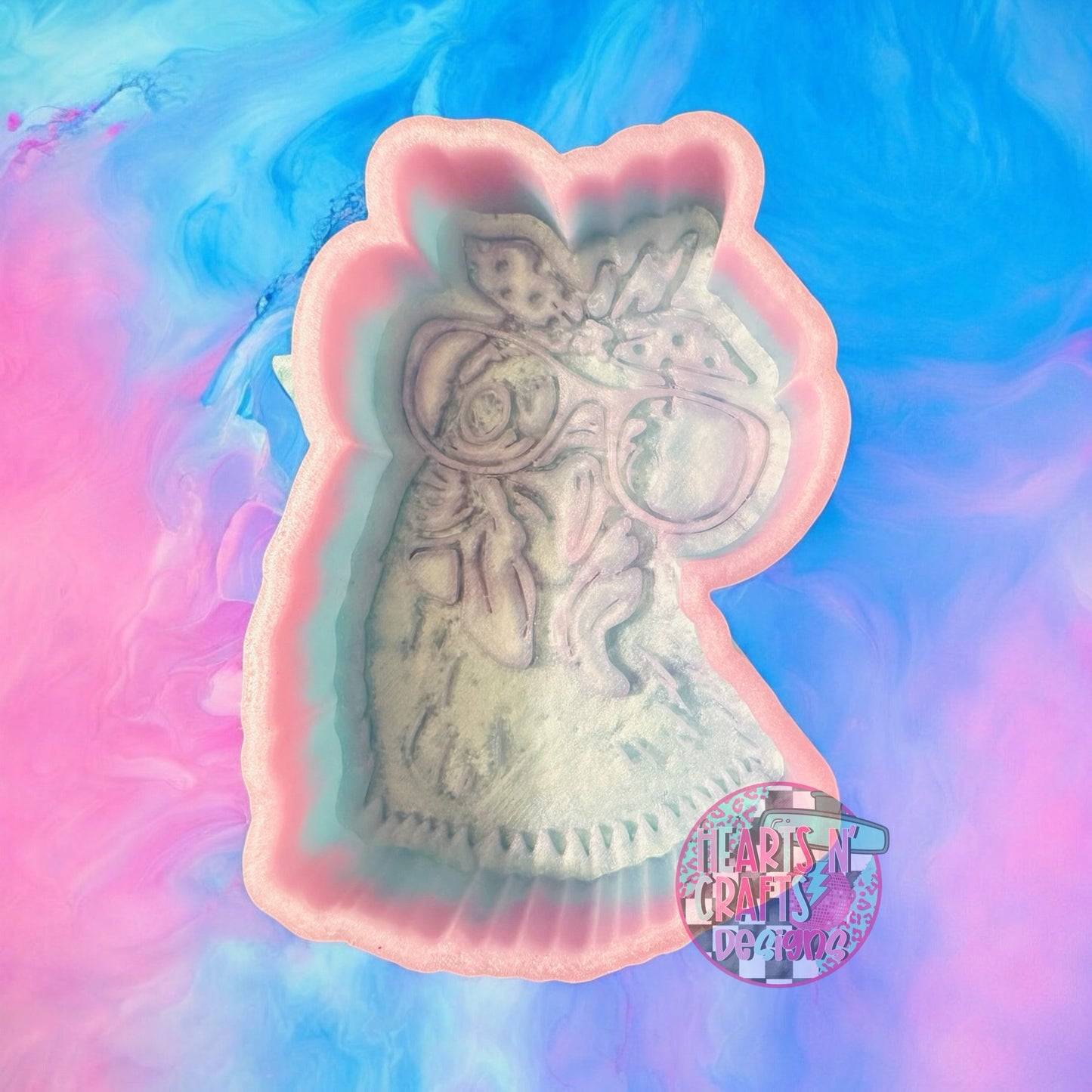 Chicken with Glasses Silicone Mold