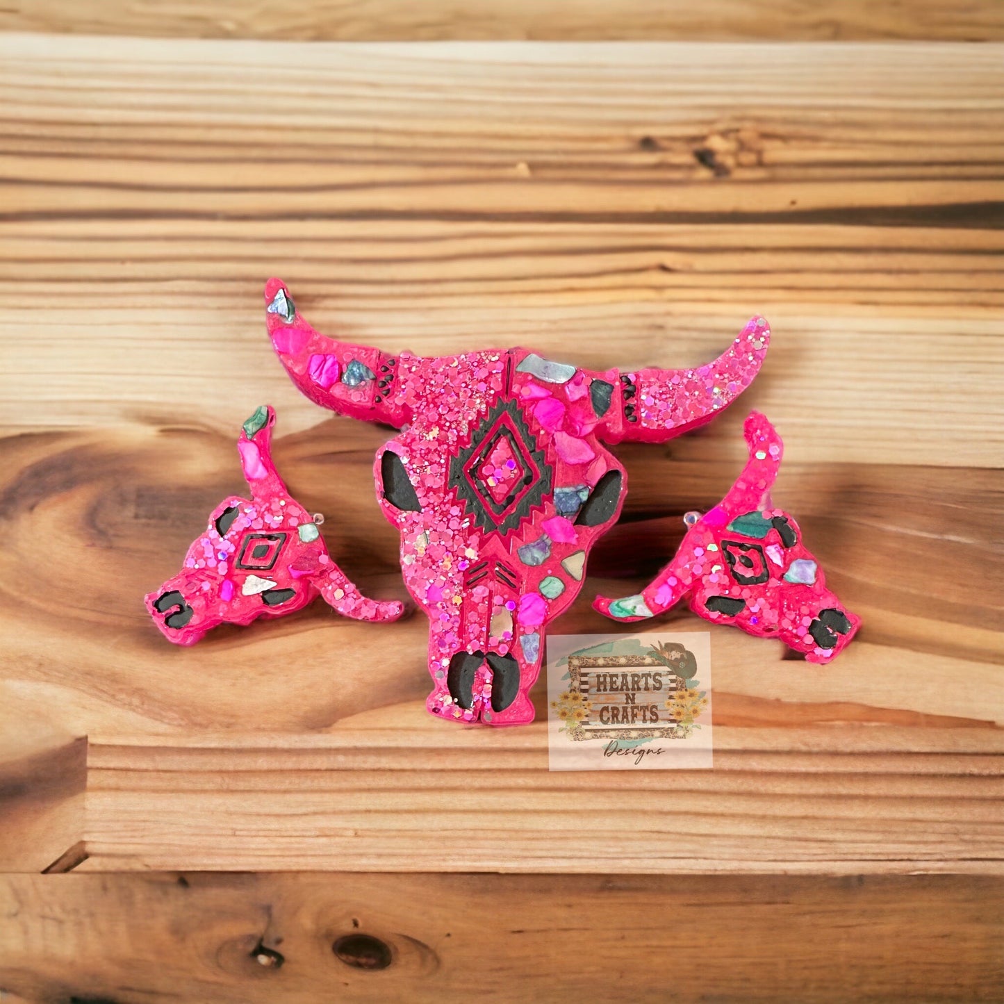 Aztec Bull w/ Vent Clips Car Freshie Set