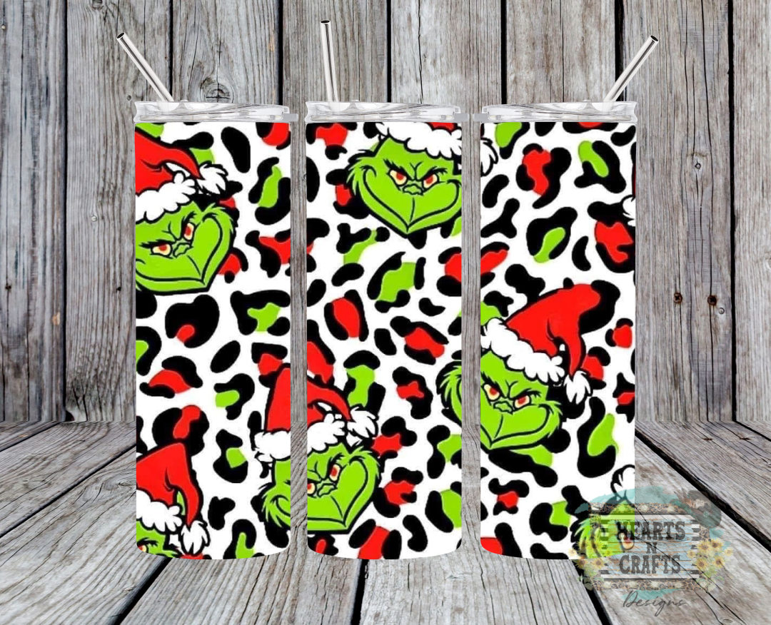 Grinch Leopard 30 oz Tumbler - RTS
