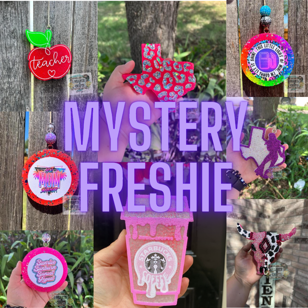 Mystery Car Freshie and Freshie Hanger Set