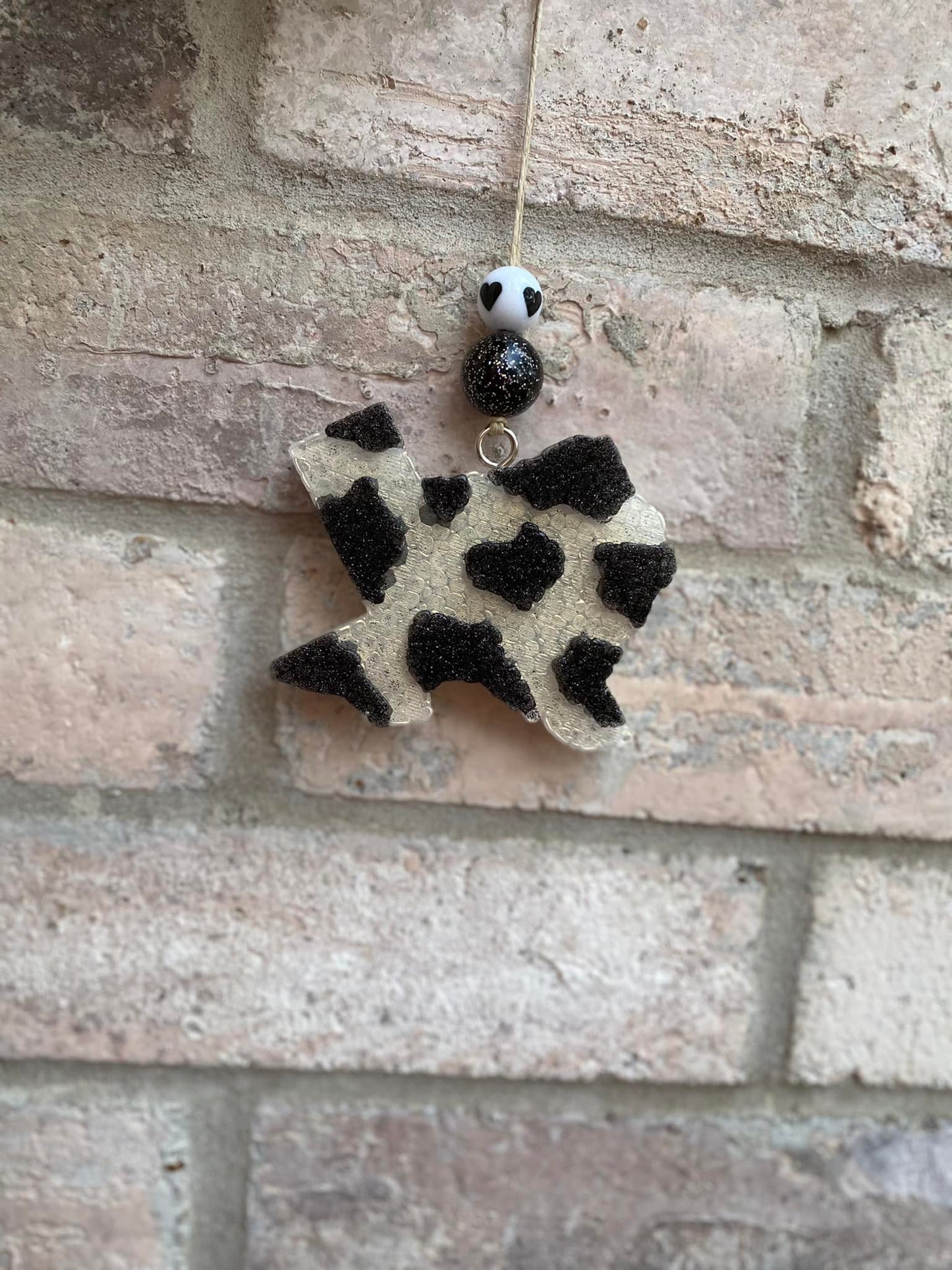 Texas Cow Print Car Freshie