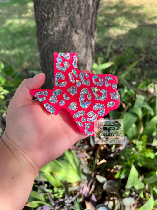 Texas Leopard Print Car Freshie