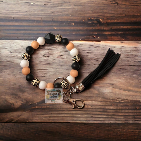 Leopard Print Key Ring Wristlet