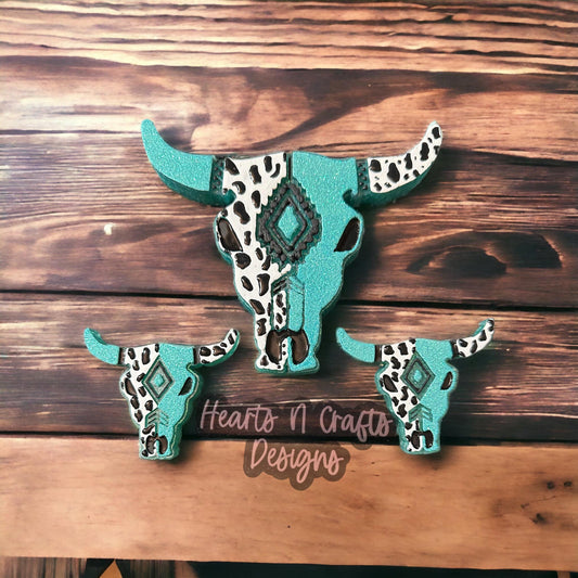 Aztec Bull w/ Vent Clips Car Freshie Set