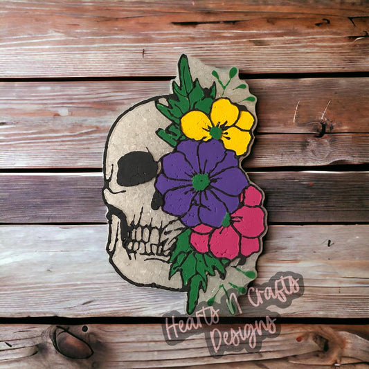 Skull Flowers Car Freshie