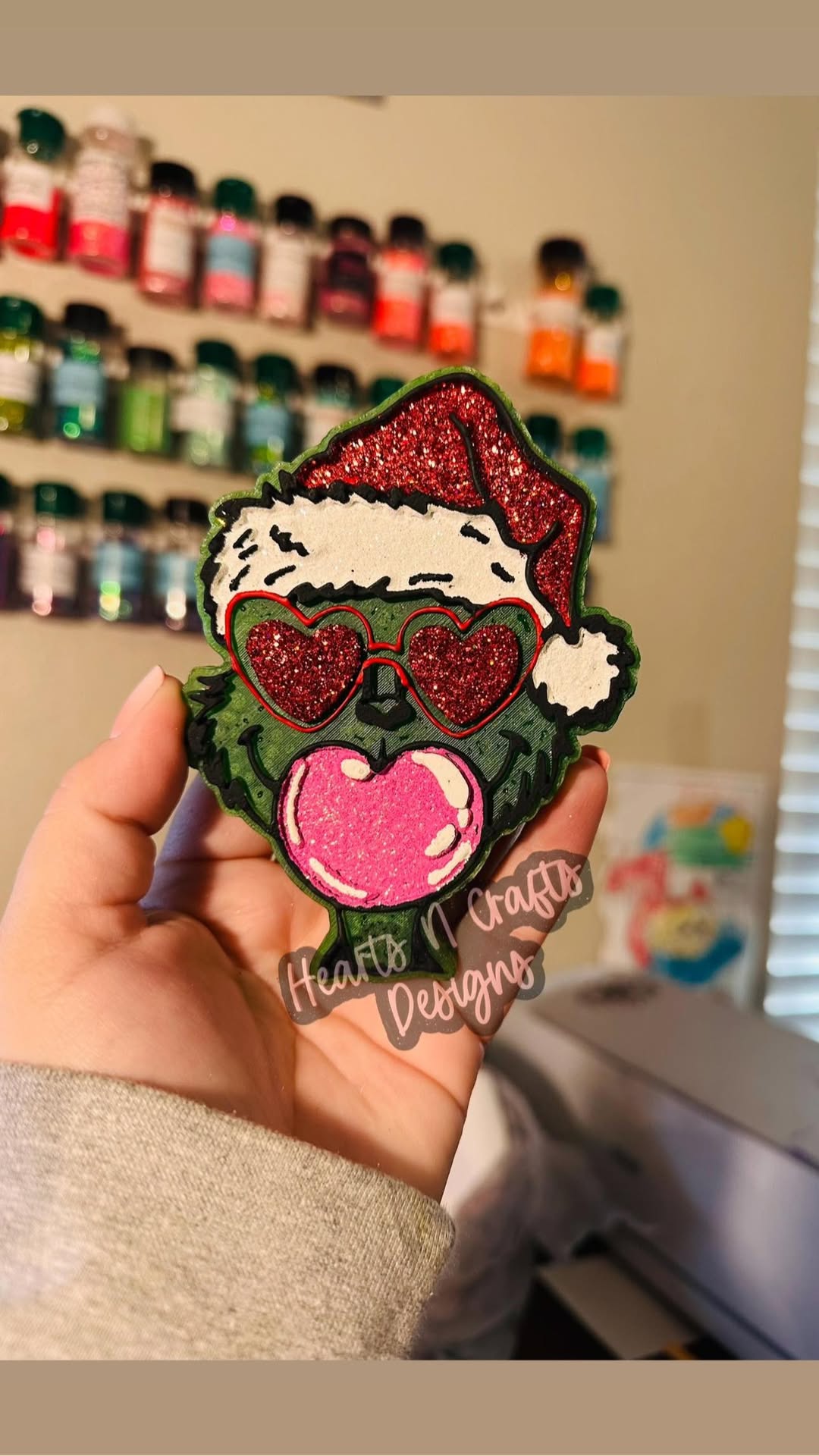 Grinch Inspired Bubble Gum Silicone Mold