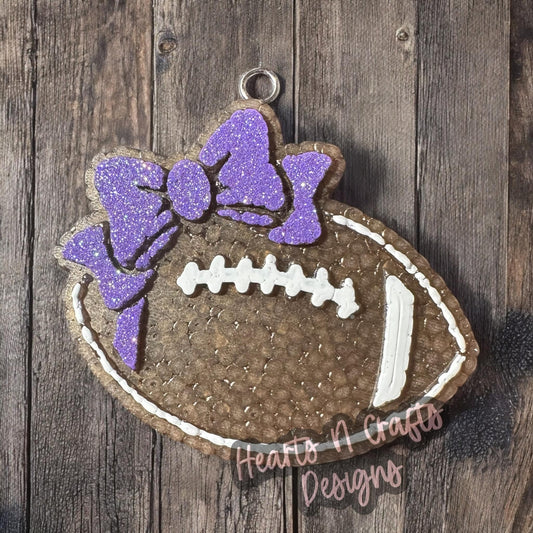 Football w/ Bow Car Freshie