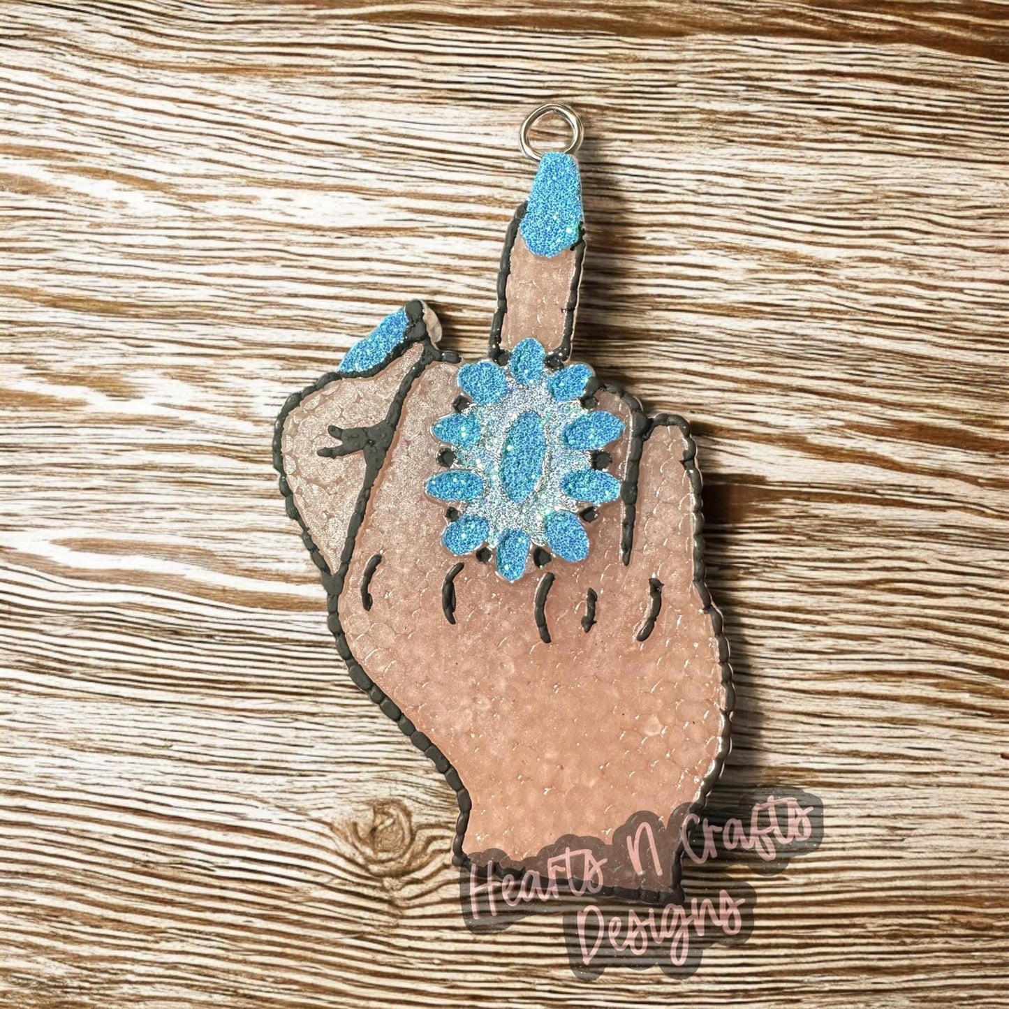 Western Gypsy Middle Finger Hand Car Freshie