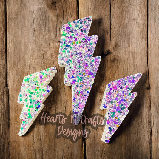 Lightening Bolt w/ Vent Clips Car Freshie Set