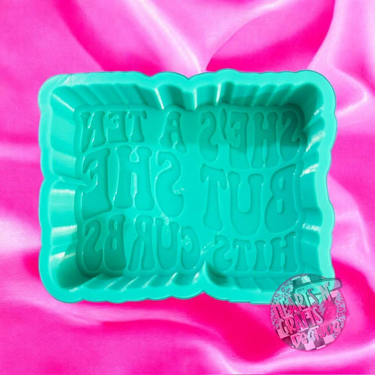 She's a Ten But She Hits Curbs Silicone Mold