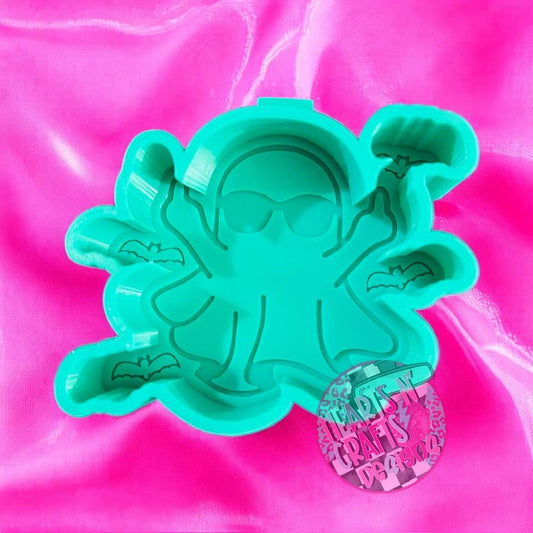 Ghost Middle Finger w/ Bats Silicone Mold