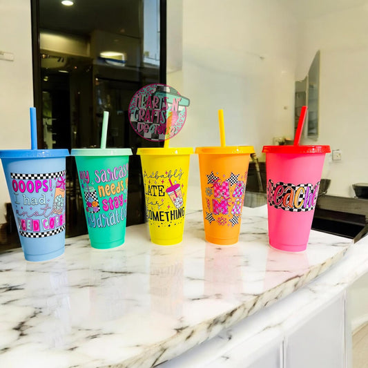 Color Changing Reusable Cold Cups