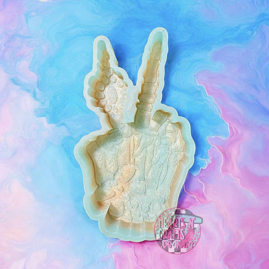 Western Skeleton Peace Silicone Mold