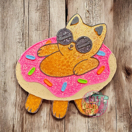 Kitty on a Floaty Car Freshie