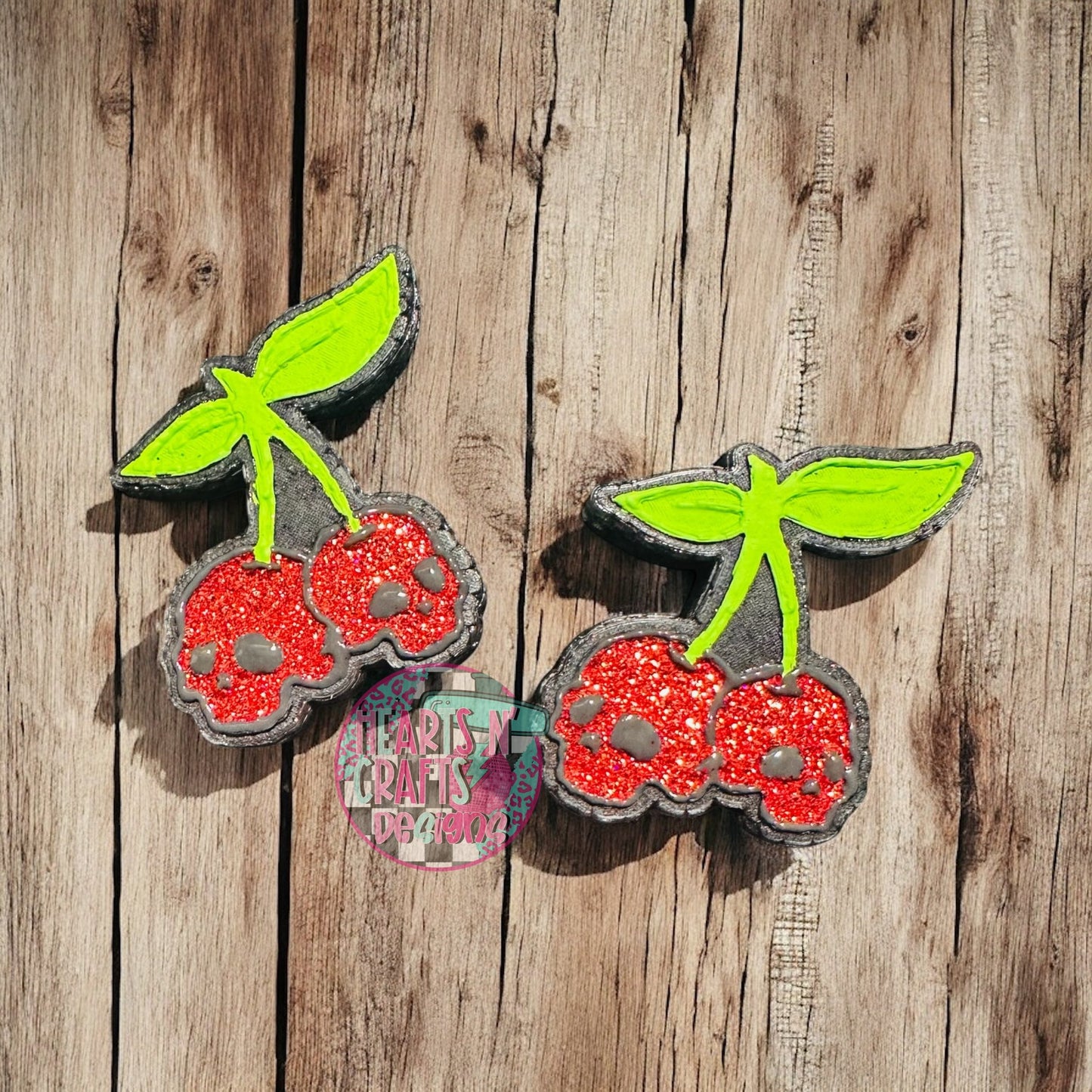 Skull Cherry Vent Clip Car Freshie