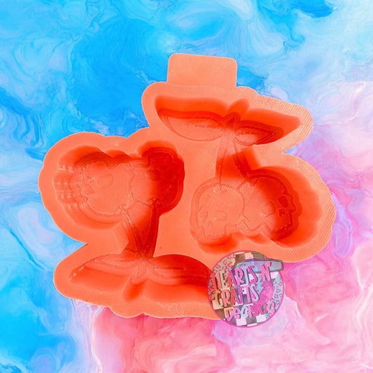 Skull Cherry Vent Clip Silicone Mold