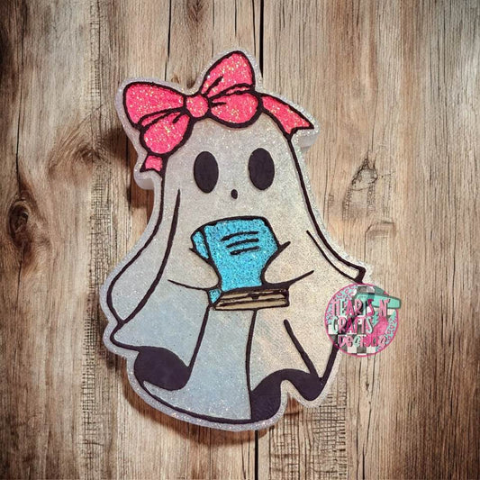 Ghost w/ Book Car Freshie