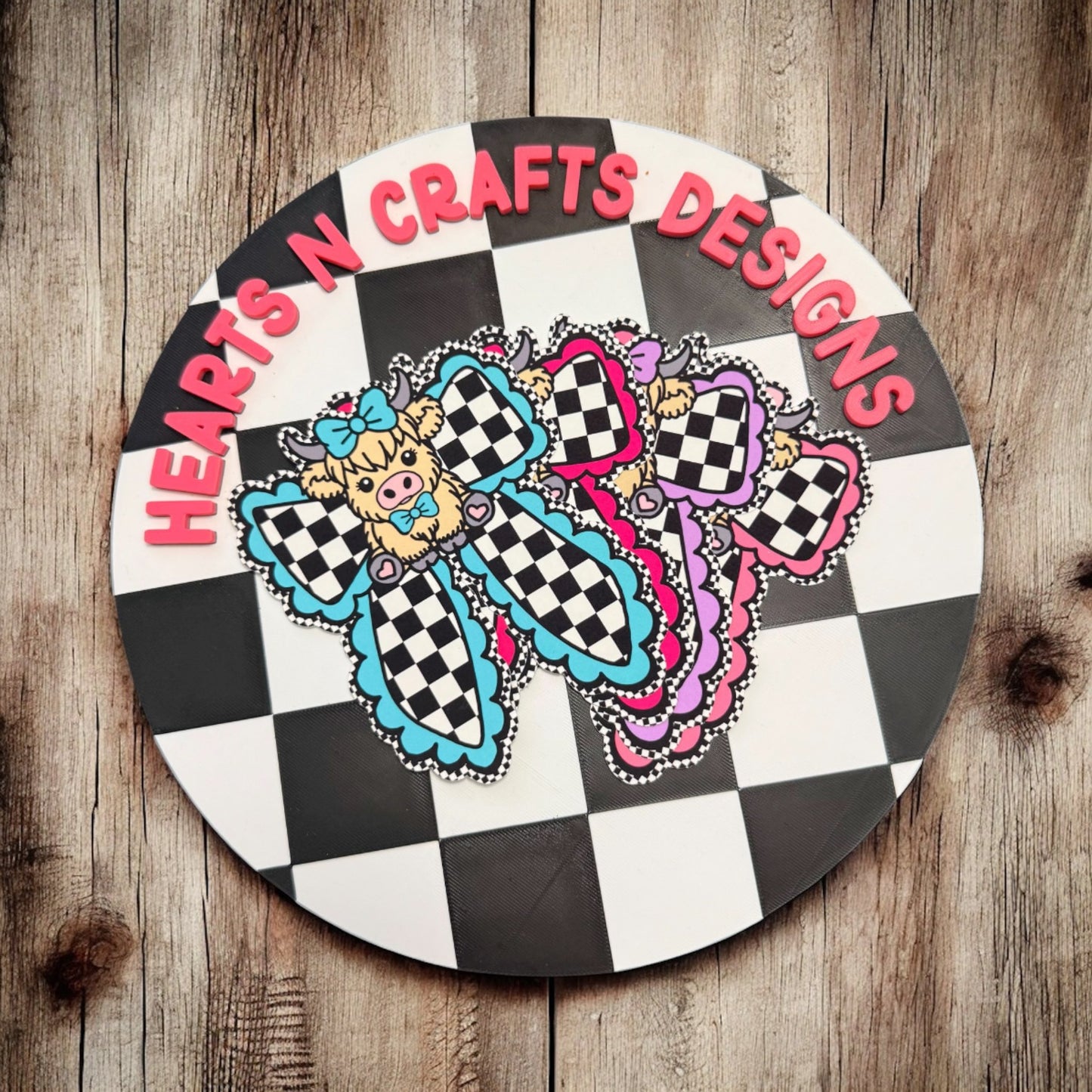 Highland Cow Bow Cardstock - Set of 12