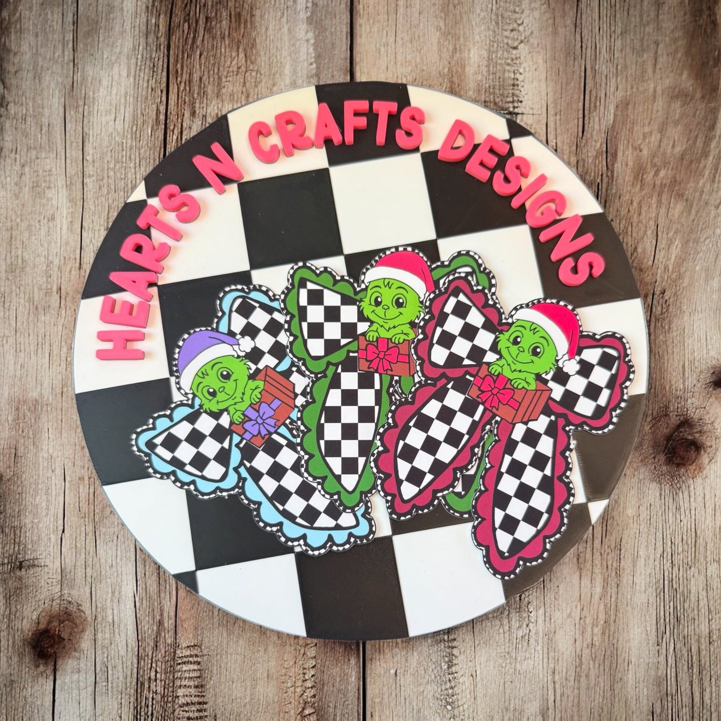 Baby Green Guy Checkered Bow Cardstock - Set of 12