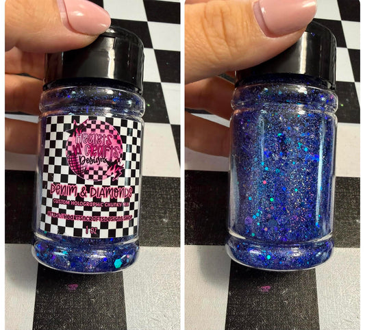 Denim & Diamonds Holographic Chunky Mix - 1 oz