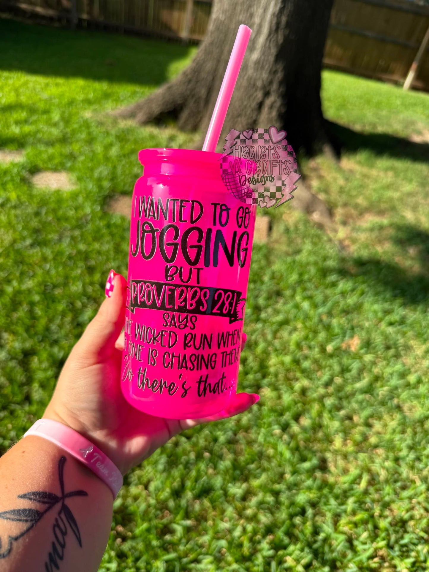 Custom 16 oz Pink Libbey Acrylic Tumbler