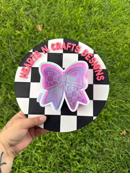 Checkered Bow Silicone Mold